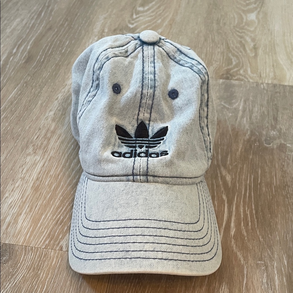 Retro Adidas Light Denim Baseball Cap